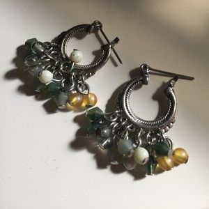 Earrings with beads